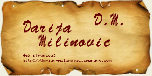 Darija Milinović vizit kartica